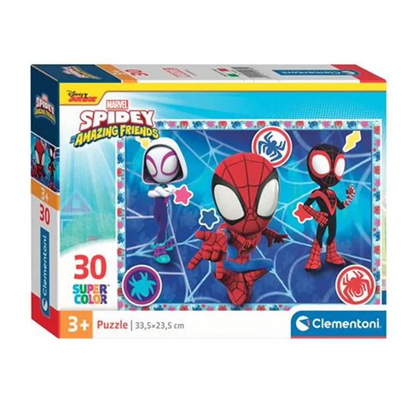 Professionell kvalitet | Clementoni Jigsaw Puzzle Super Color Marvel Spidey 30 pcs. 2D Pussel