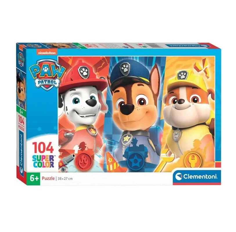 Nytt hos oss - Clementoni Jigsaw Puzzle Super Color PAW Patrol Close Up 104 pcs. 2D Pussel