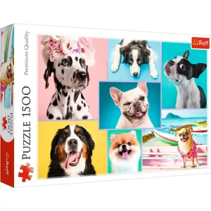 Trefl Puzzle - Puzzles Cute dogs (1500 pieces) 2D Pussel | Premium