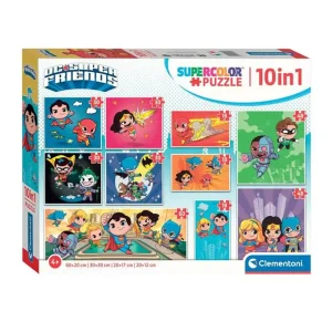 Topprodukt - Clementoni Jigsaw Puzzle Super Color 10in1 DC Comics 2D Pussel