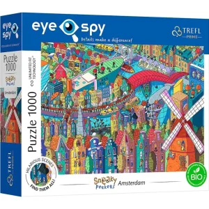 Extra bra pris - Trefl Puzzle - Unlimited Fit - EYE-SPY - SNEAKY PEAKERS Amsterdam The Netherlands (1000 pieces) 2D Pussel