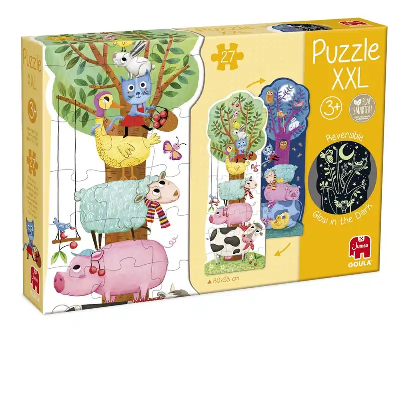 Jumbo Goula Reversible Puzzle XXL Farm Day and Night 27 pcs. 2D Pussel | Handla online