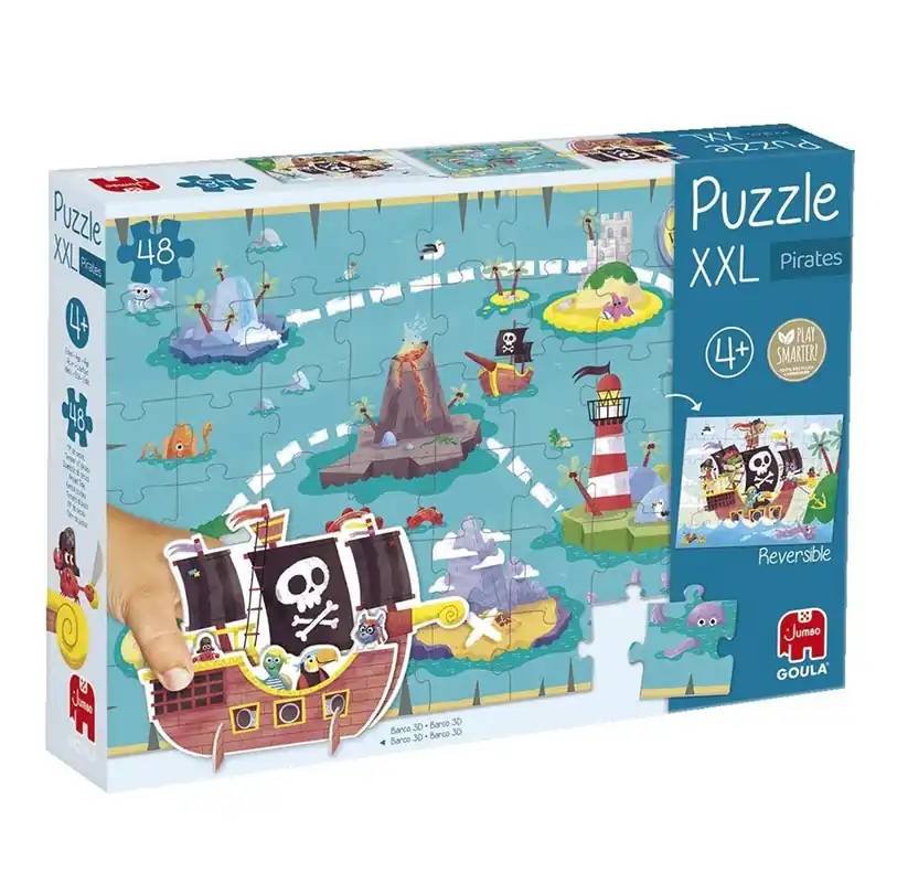 Jumbo Goula Puzzle XXL Pirates 48 pcs. 2D Pussel - Skynda dig