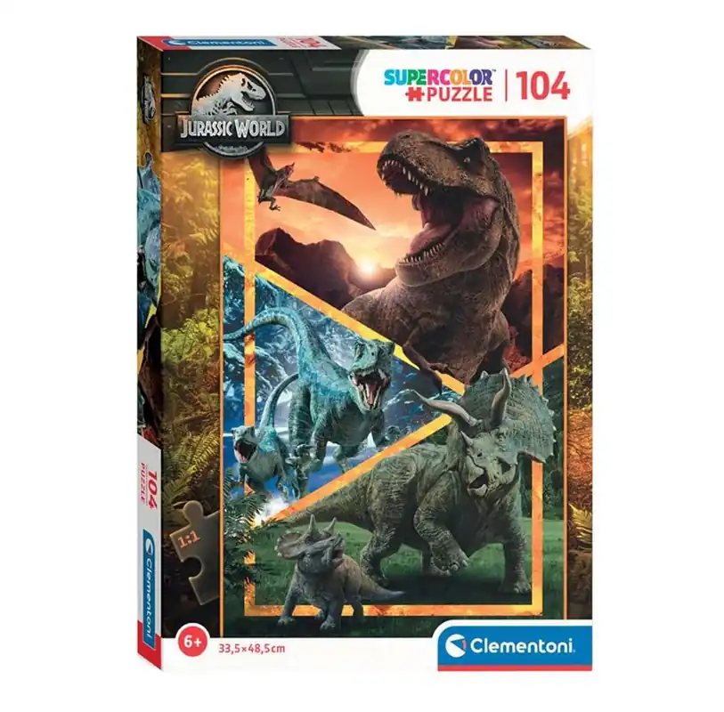 Clementoni Jigsaw Puzzle Super Color Jurassic World 104pcs. 2D Pussel | Så länge lagret räcker