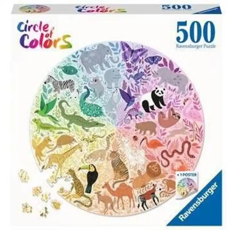 Kampanjen går snart ut | Ravensburger Circle of Colors Puzzles - Animals 500pcs. 2D Pussel