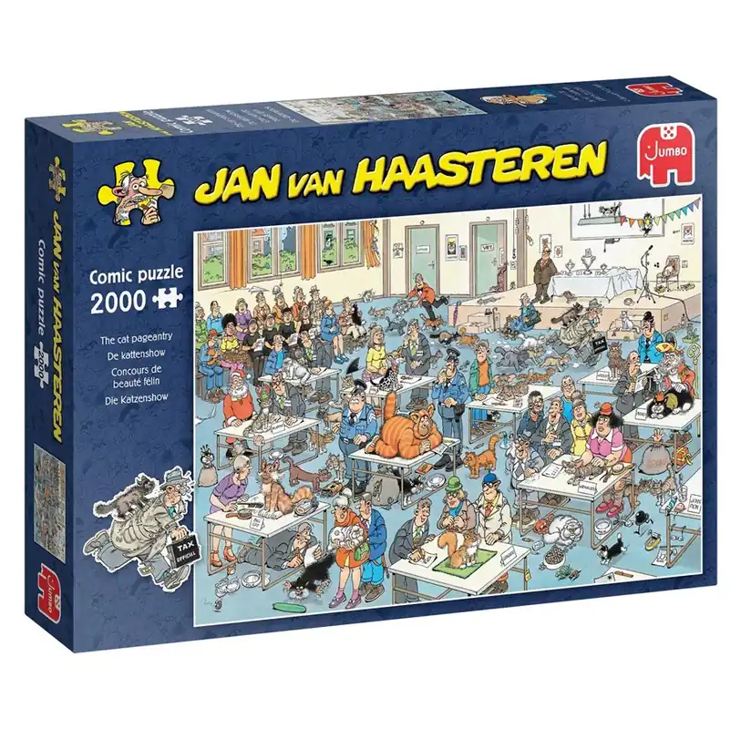Jumbo Jan van Haasteren Jigsaw Puzzle - The Cat Show 2000 pcs. 2D Pussel | Handla säkert
