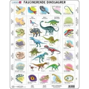 Bra pris - Larsen Puzzles Puzzle Fascinating Dinosaurs - 35 pieces Maxi (36.5x28.5 cm) 2D Pussel