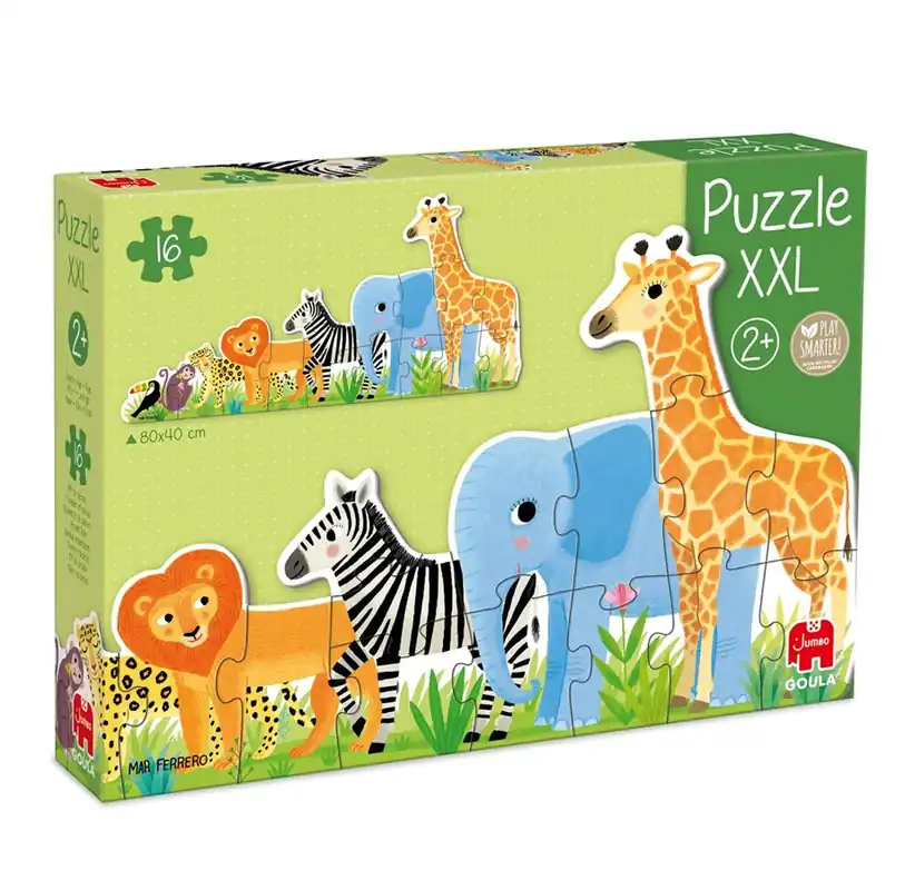 Jumbo Goula Puzzle XXL Jungle from Small to Large - 16 pcs. 2D Pussel | Efterfrågad
