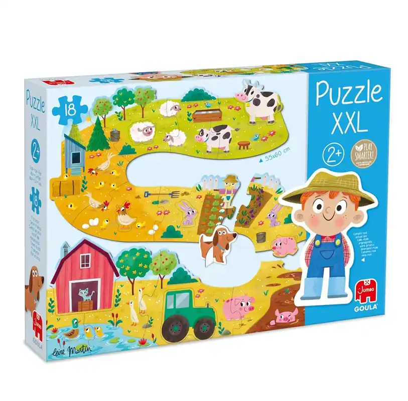 Bara idag - Jumbo Goula Puzzle XXL Farm Animals - 18 pcs. 2D Pussel