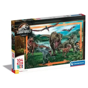 Begränsat antal | Clementoni Jigsaw Puzzle Super Color Maxi Jurassic World 104pcs. 2D Pussel