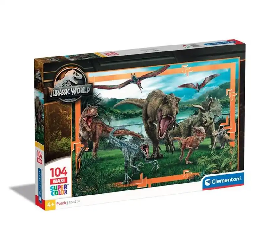 Begränsat antal | Clementoni Jigsaw Puzzle Super Color Maxi Jurassic World 104pcs. 2D Pussel