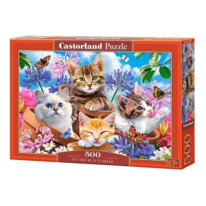 Selecta Play Castorland Jigsaw Puzzle Kittens with Flowers 500pcs. 2D Pussel | Missa inte erbjudandet