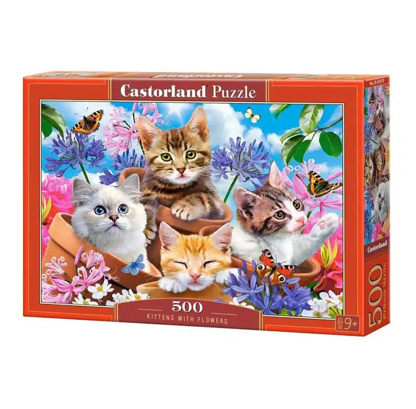 Selecta Play Castorland Jigsaw Puzzle Kittens with Flowers 500pcs. 2D Pussel | Missa inte erbjudandet