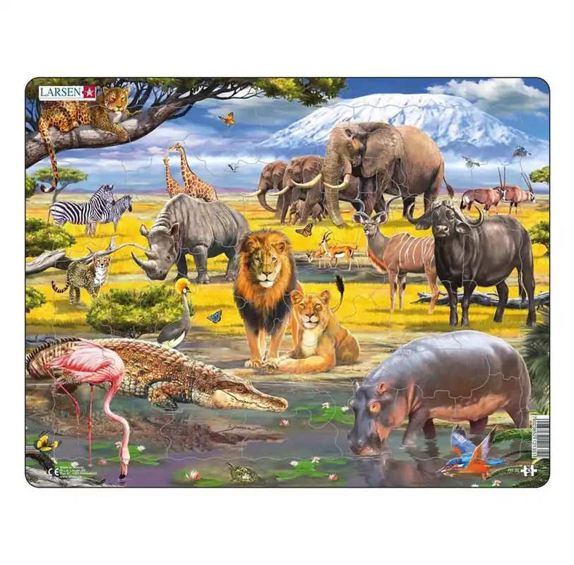 Selecta Play Larsen Jigsaw Puzzle Animals - African Savannah 43 pcs. 2D Pussel | Reapris