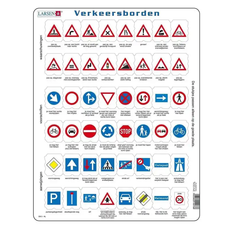 Selecta Play Larsen Traffic Signs 48 pcs. 2D Pussel - Dagens deal