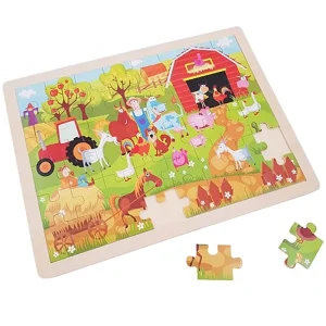Playwood Wooden Jigsaw Puzzle Farm Trä - Rekommenderas