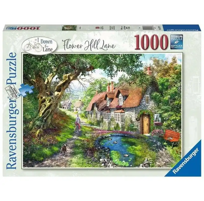 Ravensburger Flower Hill Lane 1000p - Riktigt fynd