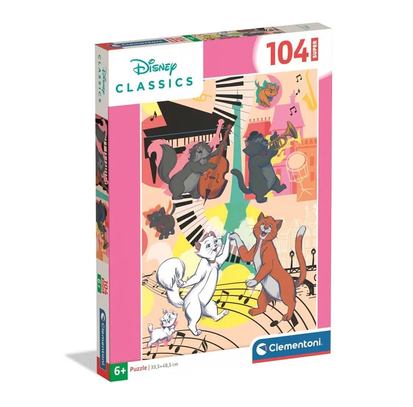 Clementoni Puzzle Super Aristocats 2026 104 pieces 2D Pussel - Extra rabatt