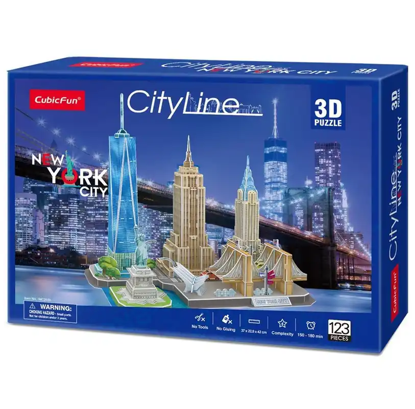 Cubic Fun City Line New York City 3D 123 pcs 3D pusselspel - Handla nu