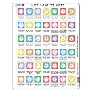 Selecta Play Larsen Jigsaw Puzzle Learning to Tell Time - What Time is it 42 pcs. 2D Pussel | Kampanj