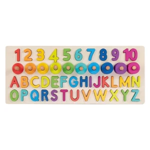 Goki Wooden Alphanumeric Puzzle 91 pieces. Trä | Premiumkvalitet
