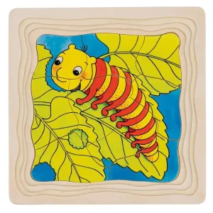 Goki Wooden Layer Puzzle - Butterfly Trä - Gratis retur