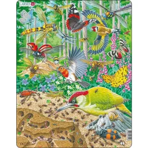 Larsen Puzzles Bustling life on the forest floor - Sista chansen
