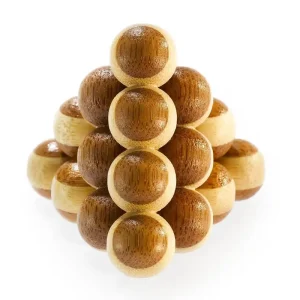 Eureka 3D Bamboo Brain Puzzle Cannon Balls 3D pusselspel | Nytt i webbutiken