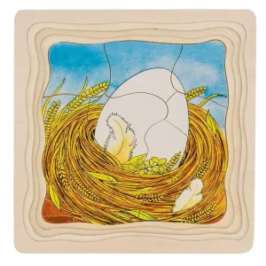 Goki Wooden Layer Puzzle - Kip Trä | Köp online