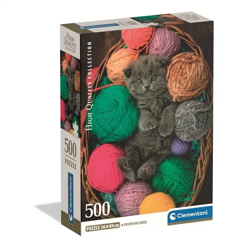 Premiumkvalitet - Clementoni Puzzle 500 Pcs CB High Quality Collection Fluffy Kitten