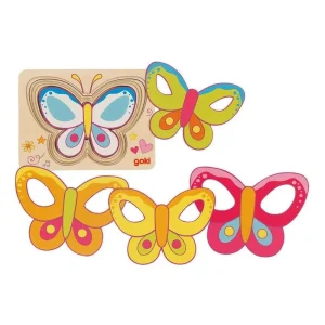 Goki Wooden Layered Puzzle Butterfly 5 pcs. Trä | Reapris