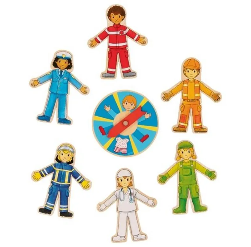 Under begränsad tid | Goki Wooden Puzzle Game Professions 38 pcs. Trä