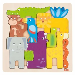 Goki Wooden Puzzle Safari 11pcs. Trä | Handla säkert