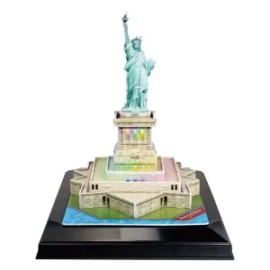 Direkt från fabriken | Cubic Fun 3D Puzzle Statue of Liberty with LED Lighting 3D pusselspel