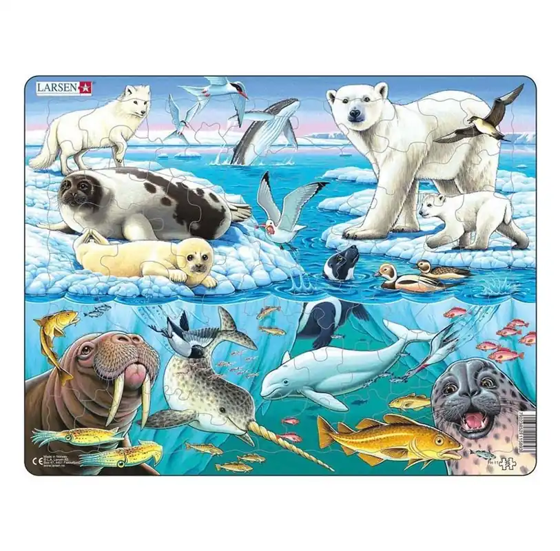Deal - Selecta Play - Larsen Jigsaw Puzzle Animals - Arctic Animals 75 pcs.