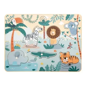 Nedsatt pris - Small Foot - Wooden Animal Sounds Puzzle Safari