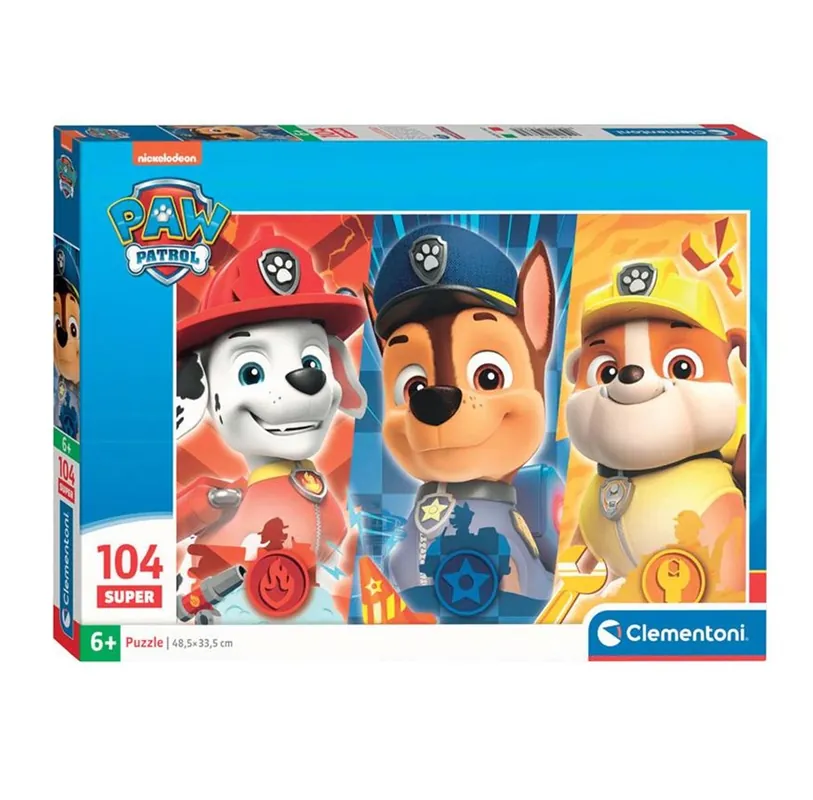 Clementoni Jigsaw Puzzle Super Color PAW Patrol Close Up 104 pcs. 2D Pussel | Slutrea