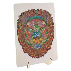 Handla nu | Creative Craft Group Wooden Jigsaw Puzzle Lion 140pcs. Trä