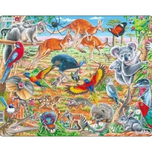 Hög kvalitet | Larsen Puzzles Puzzle Australian animals - 60 pieces Maxi (36.5x28.5cm) 2D Pussel