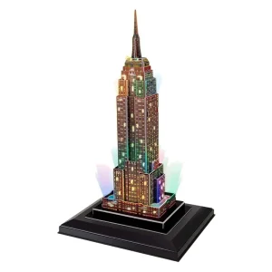 Cubic Fun 3D Puzzle Empire State Building with LED Lighting 3D pusselspel | Kundfavorit