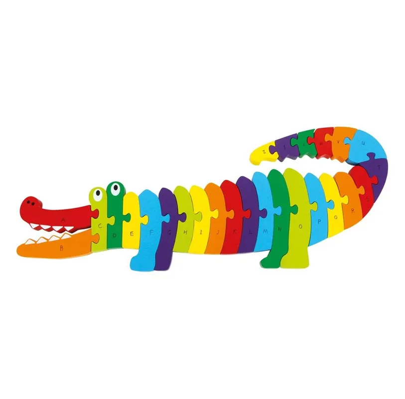 Small Foot - Wooden ABC Crocodile Puzzle 26dlg. Trä | Ta chansen