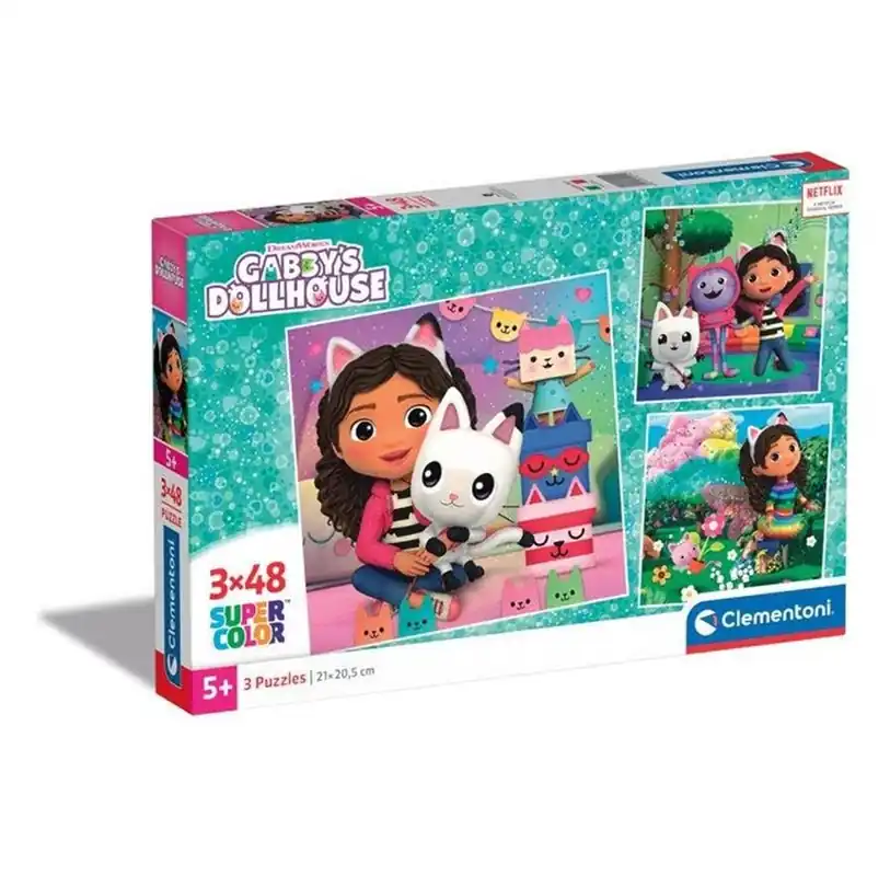 Riktigt fynd | Clementoni Puzzle Gabby‘s Dollhouse 3x48 pieces 2D Pussel