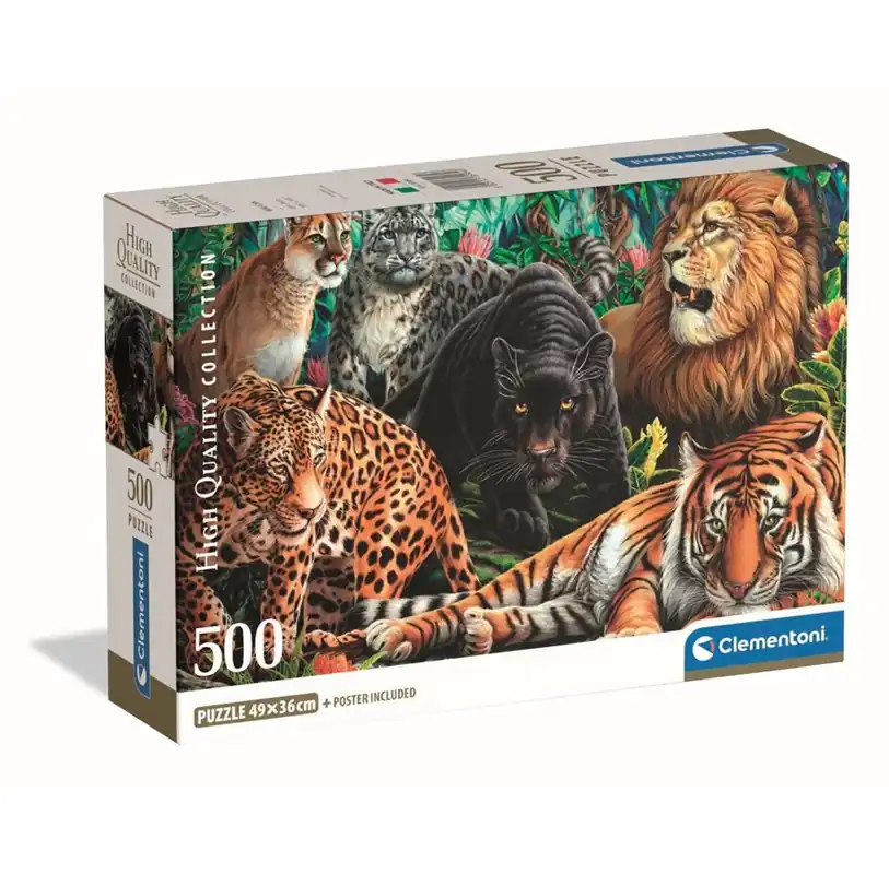 Clementoni Jigsaw Puzzle Wild Cats 500 pcs. 2D Pussel | Sista dagarna