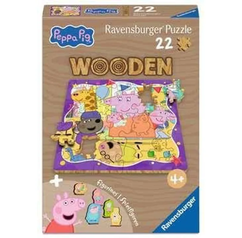 Ravensburger WOODEN Peppa Pig 22p - 4+ | Tryggt köp