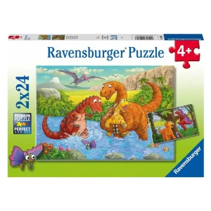 Beställ online - Ravensburger Dinosaurs At Play 2x24p - 4+