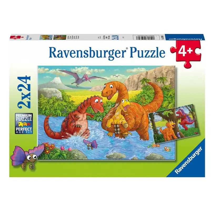 Beställ online - Ravensburger Dinosaurs At Play 2x24p - 4+