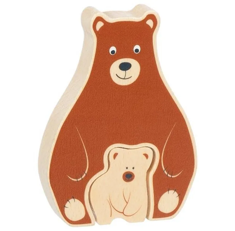 Mycket uppskattad - Goki Wooden Puzzle Standing Beert 2 pcs. Trä