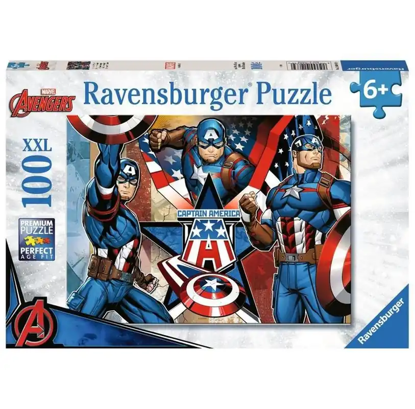 Ravensburger Marvel Hero - Captain America, 100pc XXL | Beställ nu