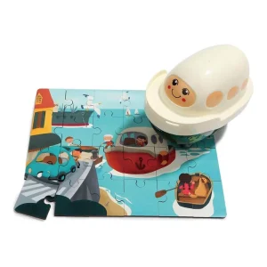 Expressleverans | TOPBRIGHT Wooden Jigsaw Puzzle Harbor with Steamer 24st. Trä