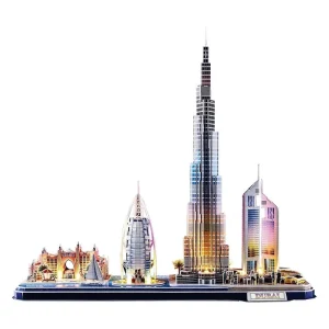 Cubic Fun 3D Puzzle City Line Dubai with LED Lighting 3D pusselspel | Köp nu